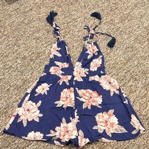 Lulu's Navy Floral Romper